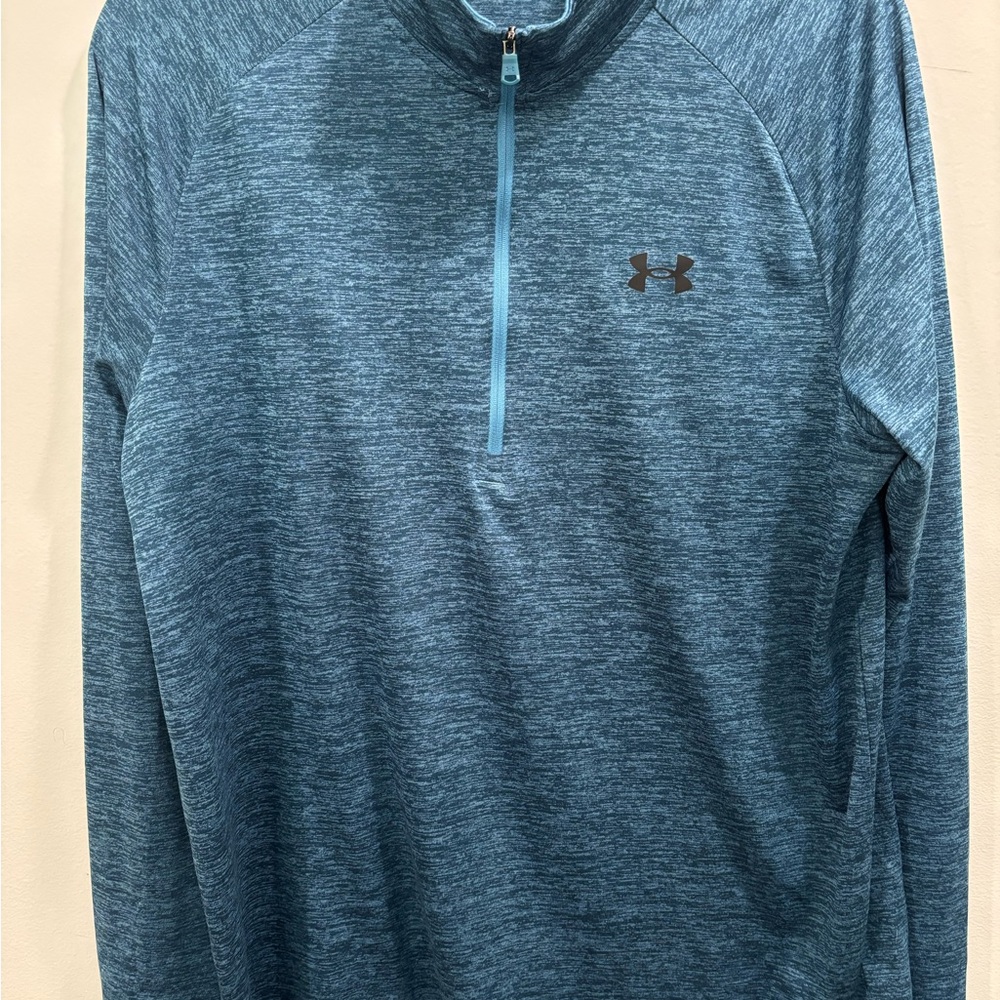 Under Armour Heathered Blue Quarter-Zip Sweatshirt